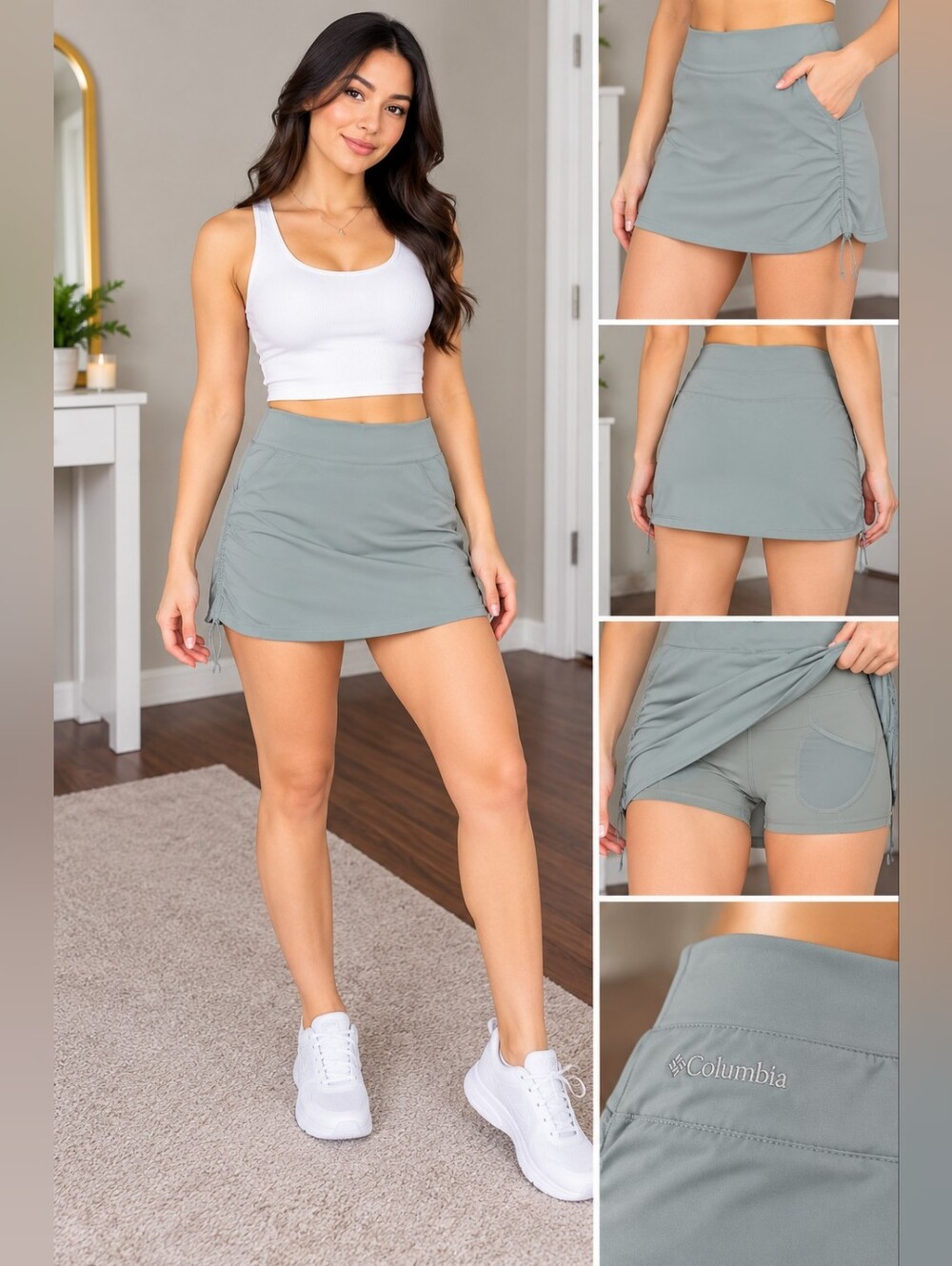 Columbia Light Green Active Skort | Size Large